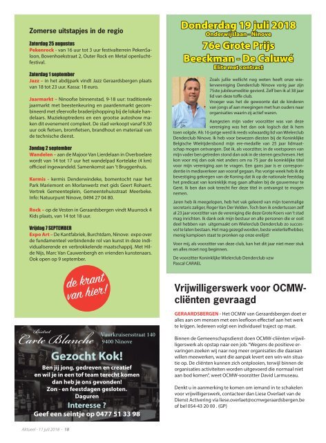 Editie Ninove 11 juli 2018