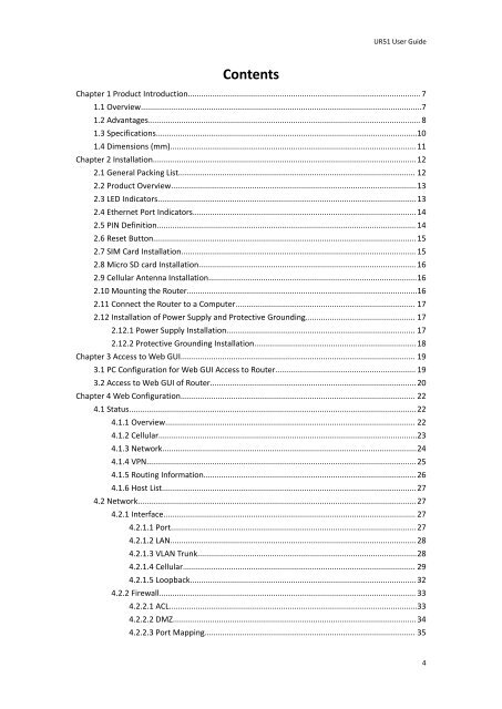 Ursalink UR51 Industrial Cellular Router User Guide