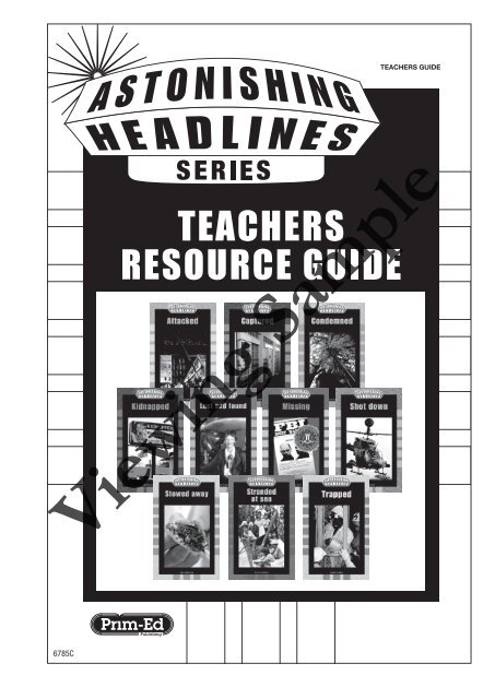 PR-6785IRE Astonishing Headlines Teacher Resource Book