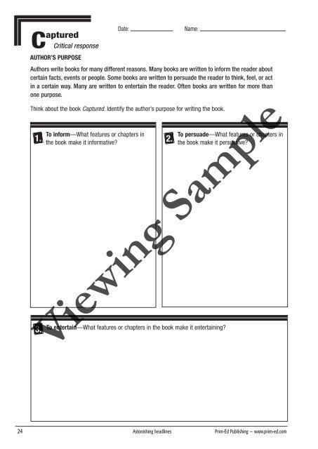 PR-6785IRE Astonishing Headlines Teacher Resource Book