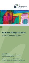 Autismus Alltags-Assistenz - Hannoversche Werkstätten