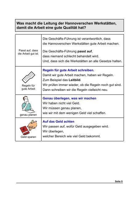 QM-Handbuch in leichter Sprache - Hannoversche Werkstätten