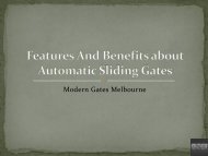Features And Benefits about Automatic Sliding Gates