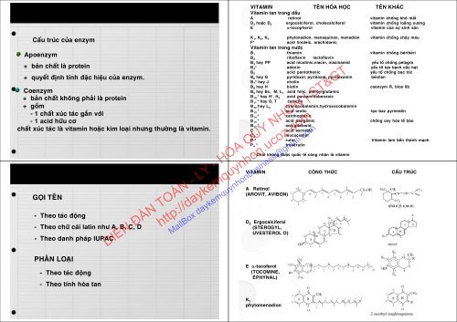 BÀI GIẢNG HÓA DƯỢC 2 (CỬ NHÂN HÓA DƯỢC) 2018 DS. HUỲNH TRƯỜNG HIỆP