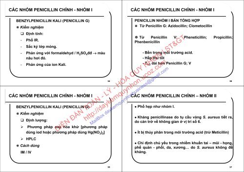 BÀI GIẢNG HÓA DƯỢC 2 (CỬ NHÂN HÓA DƯỢC) 2018 DS. HUỲNH TRƯỜNG HIỆP