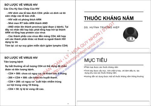 BÀI GIẢNG HÓA DƯỢC 2 (CỬ NHÂN HÓA DƯỢC) 2018 DS. HUỲNH TRƯỜNG HIỆP