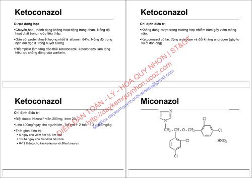 BÀI GIẢNG HÓA DƯỢC 2 (CỬ NHÂN HÓA DƯỢC) 2018 DS. HUỲNH TRƯỜNG HIỆP