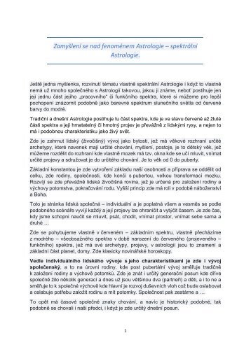 Zamyšlení se nad fenoménem Astrologie 8.8.2018