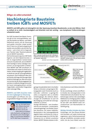 Hochintegrierte Bausteine treiben igBts und MosFets - Hy-Line