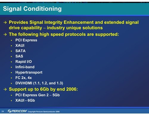 Pericom Solutions for PCI Express (PCIe) - Hy-Line