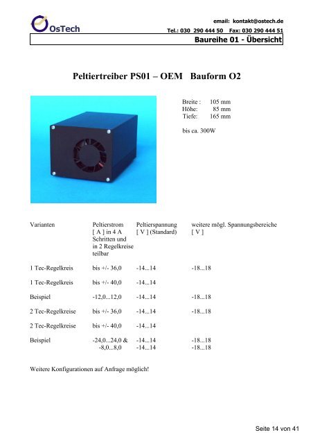 OsTech electro-optical-instruments Laser- und ... - Hy-Line