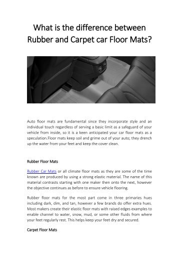 What is the difference between Rubber and Carmats