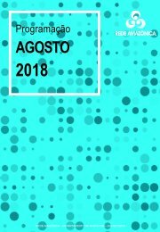 PROGRAMAÇÃO DE AGOSTO 2018