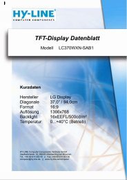 TFT-Display Datenblatt - Hy-Line