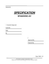 SPECIFICATION SFA025XSC-AV - Hy-Line