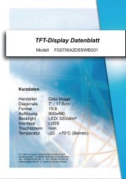 TFT-Display Datenblatt - Hy-Line