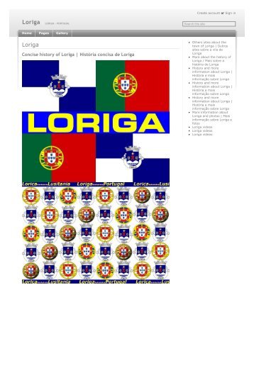 History of Loriga - História de Loriga 