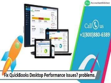 Fix, Resolve QuickBooks Desktop Performance Issues