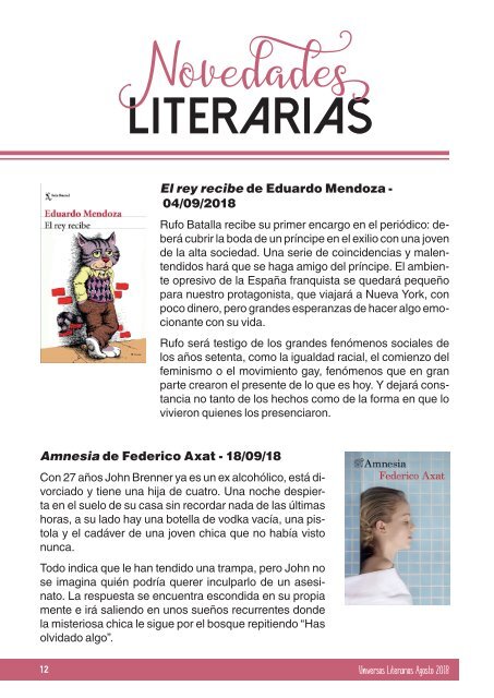 Universos Literarios Agosto 2018