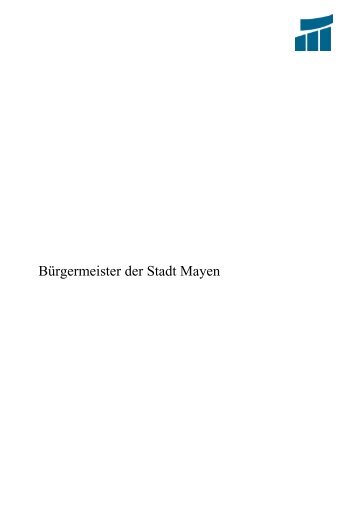 Bürgermeister der Stadt Mayen - GAV Mayen