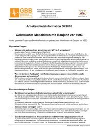 Arbeitsschutzinformation 08/2010 - GBB