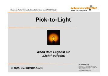 Pick-to-Light - identWERK GmbH