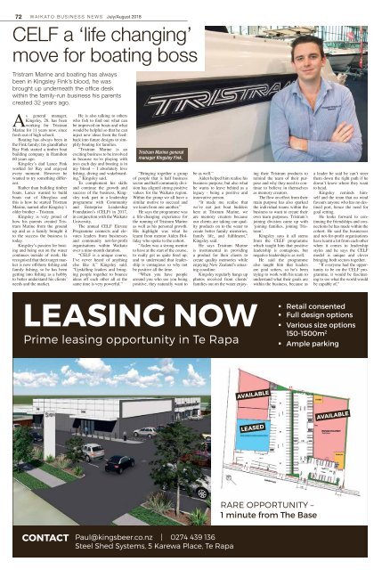 Waikato Business News July/August 2018