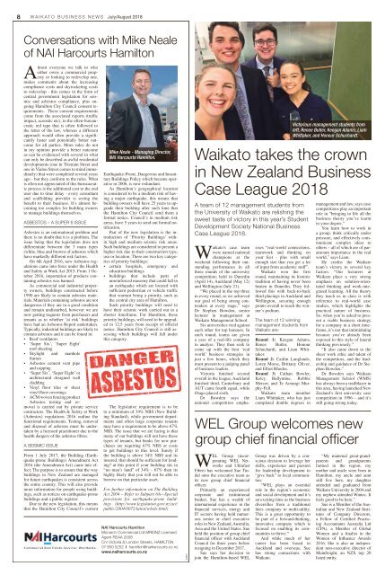 Waikato Business News July/August 2018