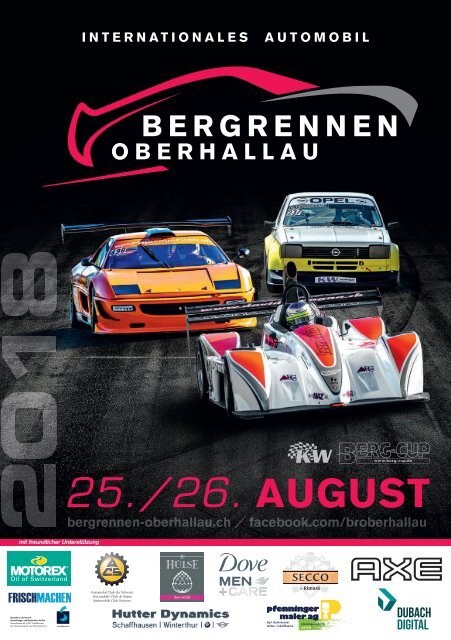 Bergrennen Oberhallau Programmheft 2018