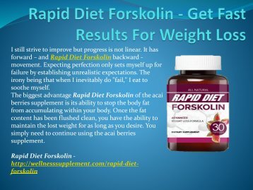 Rapid Diet Forskolin - Get Weight Lose