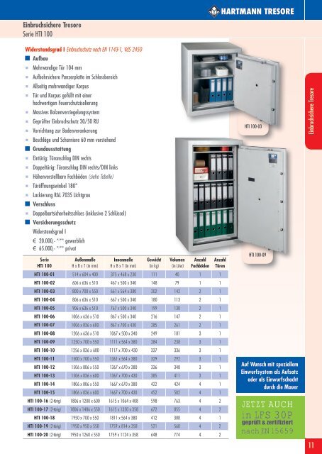 HARTMANN TRESORE Hauptkatalog 2018