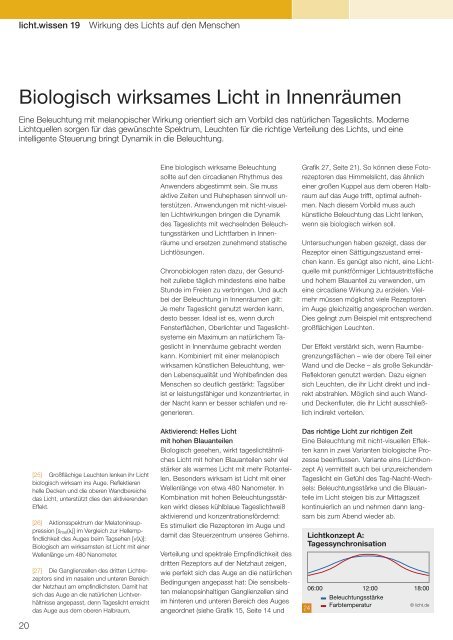 licht.wissen 19 „Wirkung des Lichts auf den Menschen"