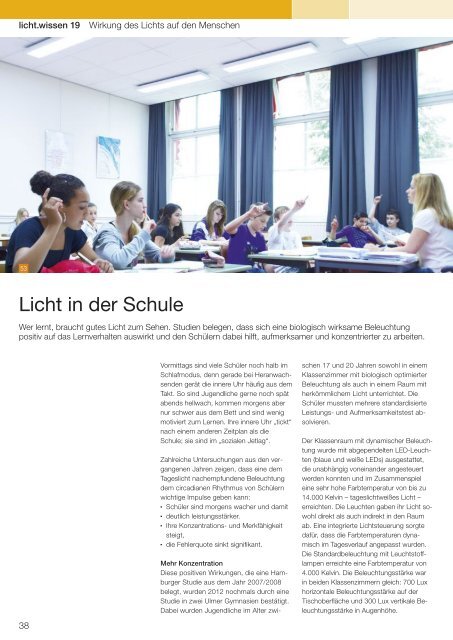 licht.wissen 19 „Wirkung des Lichts auf den Menschen"