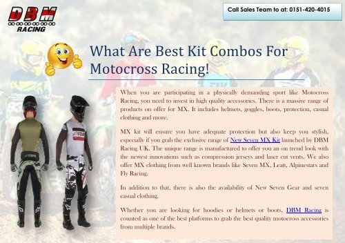 What Are Best Kit Combos For Motocross Racing