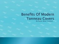 Benefits Of Modern Tonneau Covers