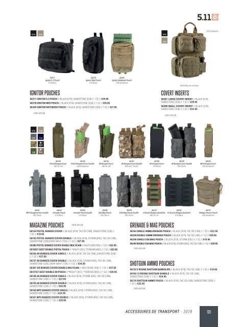 5.11 Tactical - Autumn/Winter - French Corp €