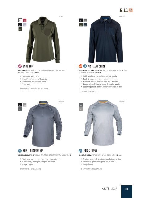 5.11 Tactical - Autumn/Winter - French Corp €