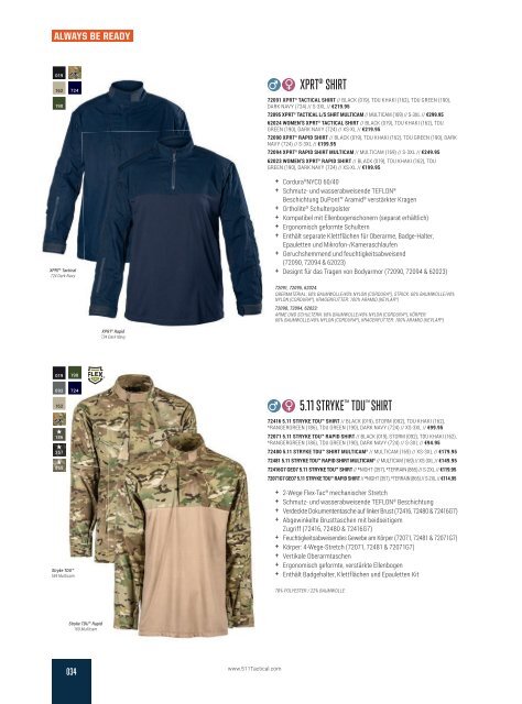 5.11 Tactical - Autumn/Winter - German Corp €