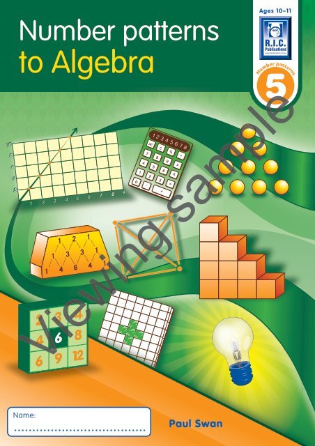 PR-6104IRE Number Patterns to Algebra 5