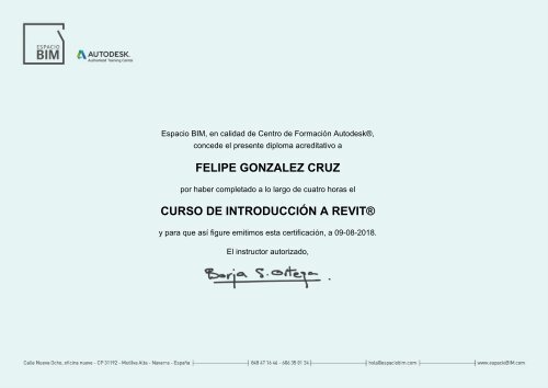 Certificado Revit