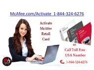 McAfee Internet Security | 1-844-324-6276 | McAfee antivirus 