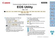 Communication Software for Camera EOS Utility Ver 3.5