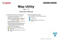 Map Utility Ver 1.7 Instruction Manual Canon