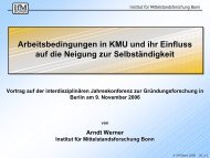 Arbeitsbedingungen in KMU und ihr Einfluss auf die Neigung zur ...