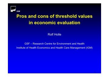 The Pros and Cons  of Threshold Values in