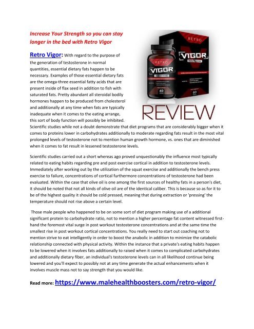 Cut down your recovery time after a workout with Retro Vigor