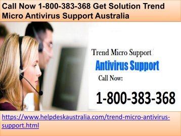 Quick Helpline Trend Micro Antivirus Tech Support 