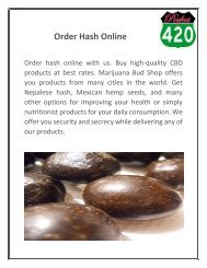 Order Hash Online | Hash for Sale Online - Perfect420