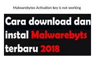 Malwarebytes Activation key is not working