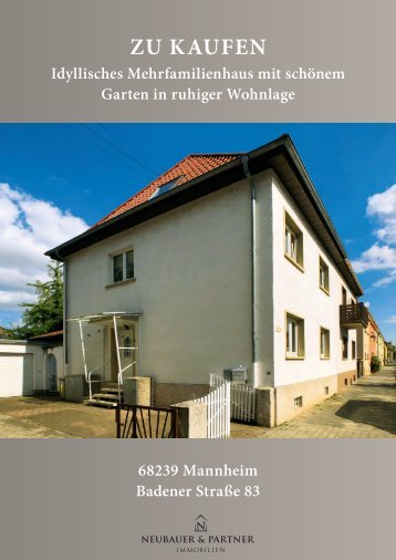Seckenheim - Mehrfamilienhaus mit Garten und Garage